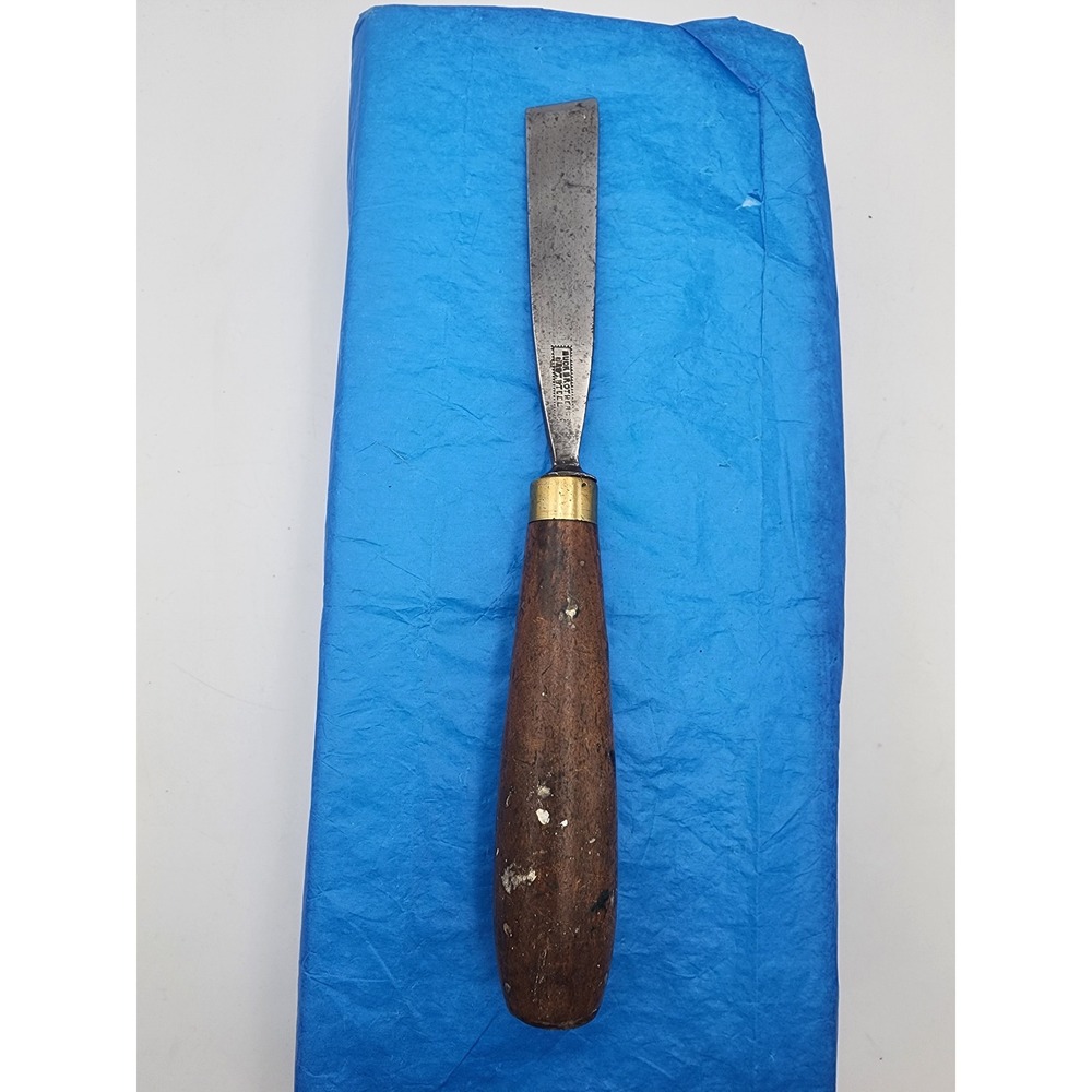 Vintage Buck Brothers Cast Steel Skew Chisel Wood‎ Turning Tool No 2 Wood Handle